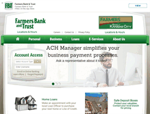 Tablet Screenshot of farmersbankks.com